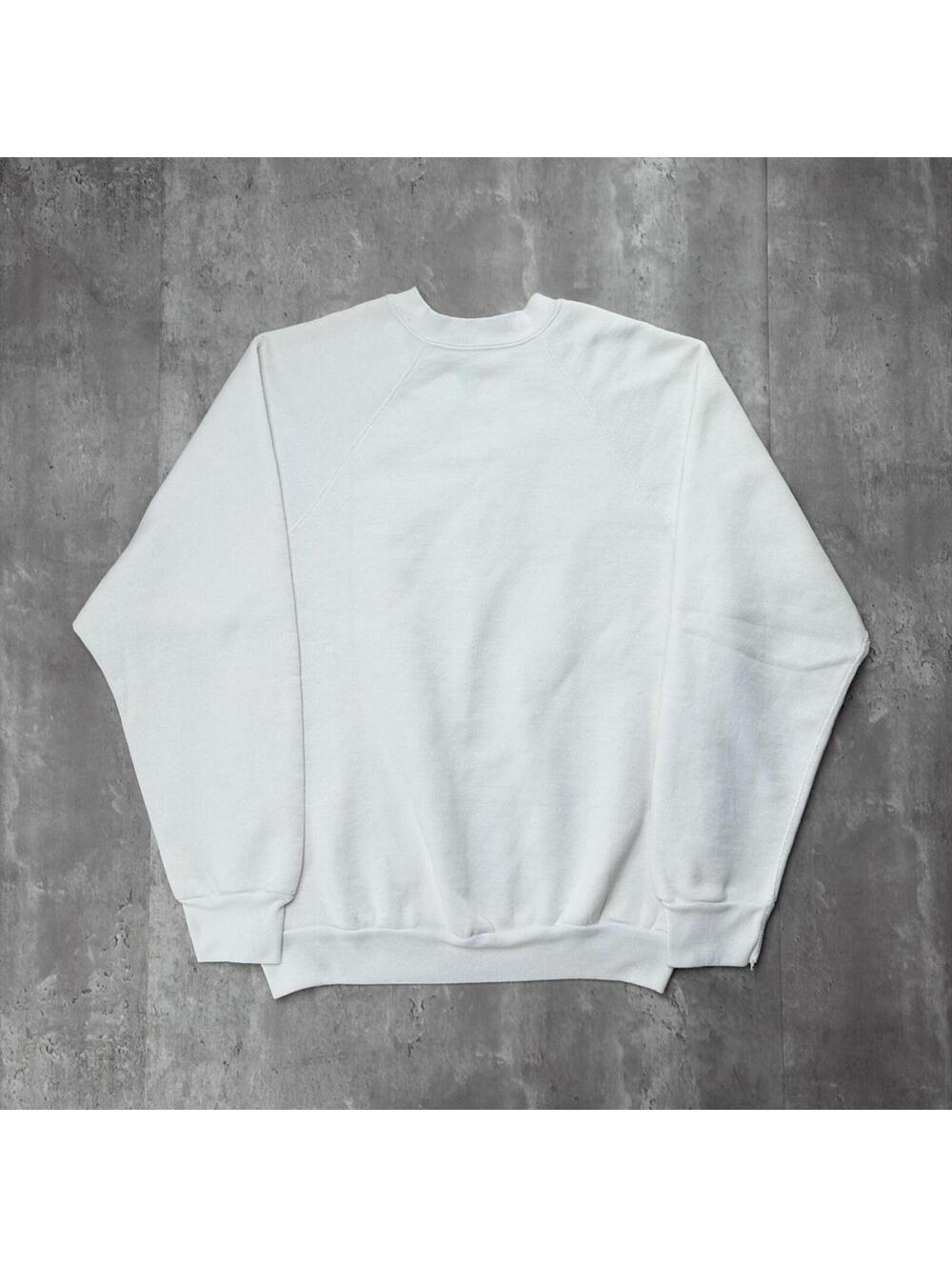 Vintage 80’s White Discus Athletic Boxy Crewneck Sweater